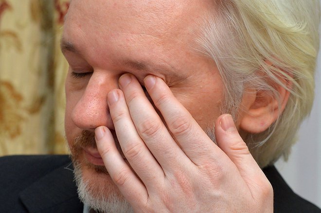 Assangeeva usoda je proticivilizacijska odločitev, ki je v nasprotju s temeljno zavezo po pravu in pravici. Foto AFP