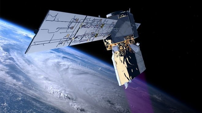 Satelit Aeolus omogoča boljše vremenske napovedi. FOTO: Esa