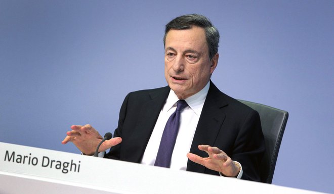 Predsednik ECB Mario Draghi svoj osemletni mandat zaključuje konec oktobra. Foto AFP