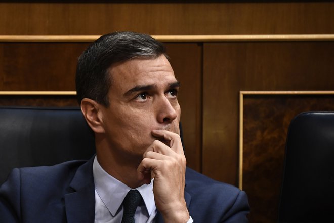 Socialist Pedro Sánchez danes ni dobil potrebne večinske podpore poslancev. Foto Afp