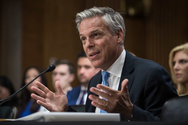 Huntsman se je leta 2012 potegoval za republikansko predsedniško nominacijo, ki jo je potem osvojil njegov kolega mormon iz Utaha Mitt Romney. FOTO: Nicholas Kamm/AFP