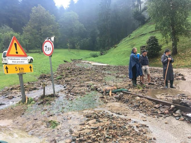 Posledice poplav v Vuzenici. FOTO: Veronika Rudolf Oka/Neurje.si