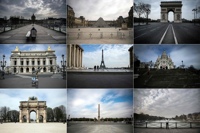 Pariz v času koronavirusa FOTO: AFP