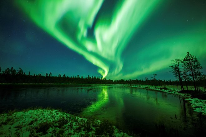 Severni sij blizu Rovaniemija. FOTO: Alexander Kuznetsov/Reuters