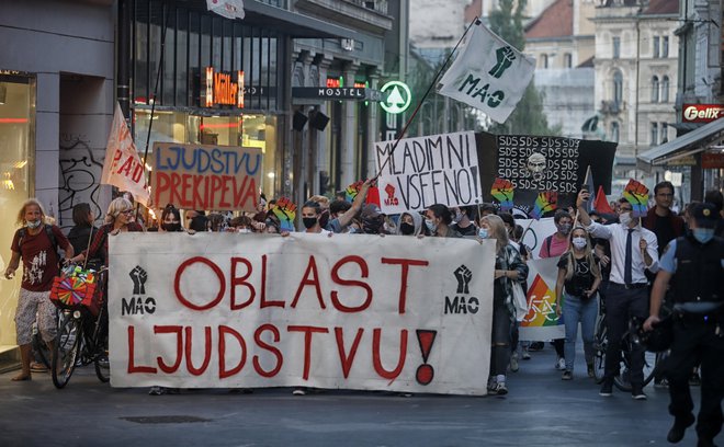 Petkovi protivladni protesti FOTO: Blaž Samec