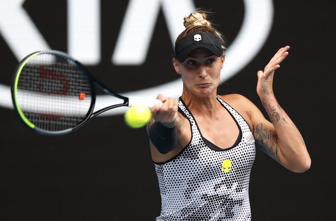 Polona Hercog je po zmagi nad Kajo Juvan storila korak naprej na rimskem turnirju. FOTO: Issei Kato/ Reuters