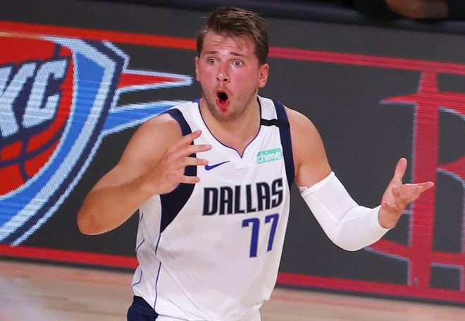 Luka Dončić je v glasovanju zasedel četrto mesto. FOTO: Kevin C. Cox/AFP