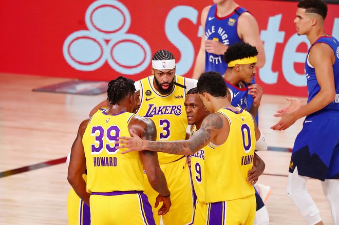 Košarkarji moštva Los Angeles Lakers za uvrstitev v veliki finale potrebujejo še tri zmage. FOTO: Kim Klement/USA Today Sports