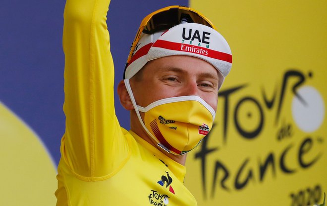 Tadej Pogačar je v 20. etapi Toura pripravil zgodovinski zasuk. FOTO: Christophe Ena/AFP