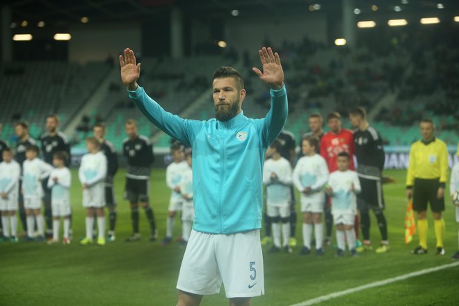 Boštjan Cesar se je poslovil od reprezentance 27. marca 2018 na tekmi z Belorusijo v Stožicah. FOTO: Jure Eržen