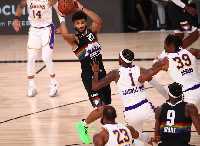 Denver je v tretji finalni tekmi zahodne konferenece v končnici lige NBA pokazal zobe in znižal zaostanek v zmagah na 1:2. Branilec Jamal Murray je bil najbolj razpoložen med zmagovalci. FOTO: Kim Klement/USA Today Sports