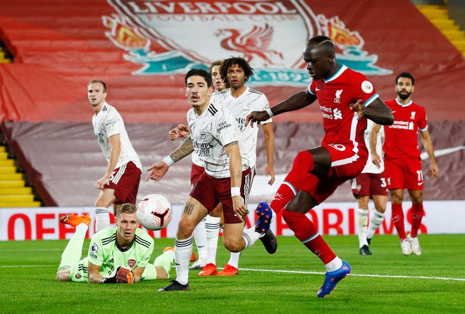 Sadio Mane je izenačil za Liverpool.&nbsp;FOTO: Jason Cairnduff/Reuters