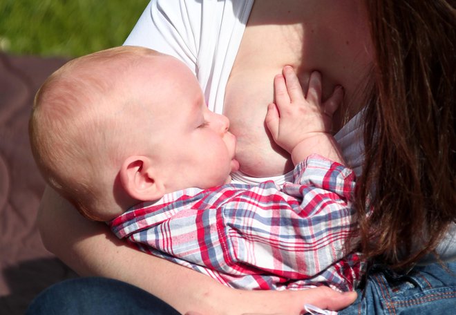 Slovenske mame v povprečju dojijo sedem mesecev. FOTO: Dejan Javornik