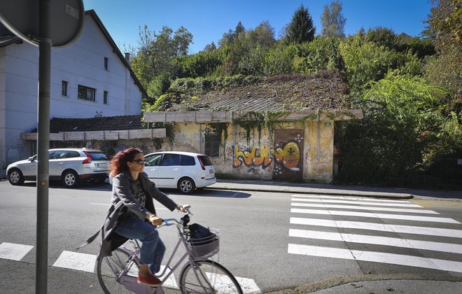 Namesto pritlične podrtije naj bi na Streliški ulici 30 zrasel sodoben štiristanovanjski objekt. FOTO: Jože Suhadolnik/Delo