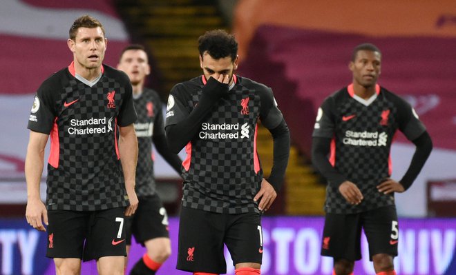 Liverpoolovim igralcem ni bilo jasno, kaj se jim je zgodilo na Villa Parku. FOTO: Rui Vieira/Reuters