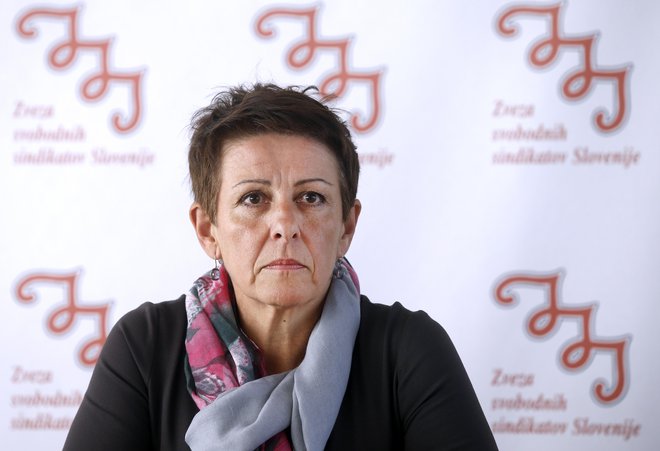 Lidija Jerkič, predsednica ZSSS. Foto: Blaž Samec/Delo