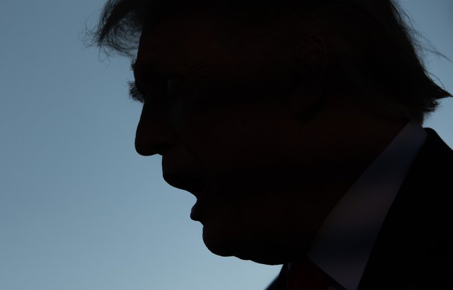 Trump v septembrskem prikazu fotografa agencije AFP FOTO: Saul Loeb/AFP