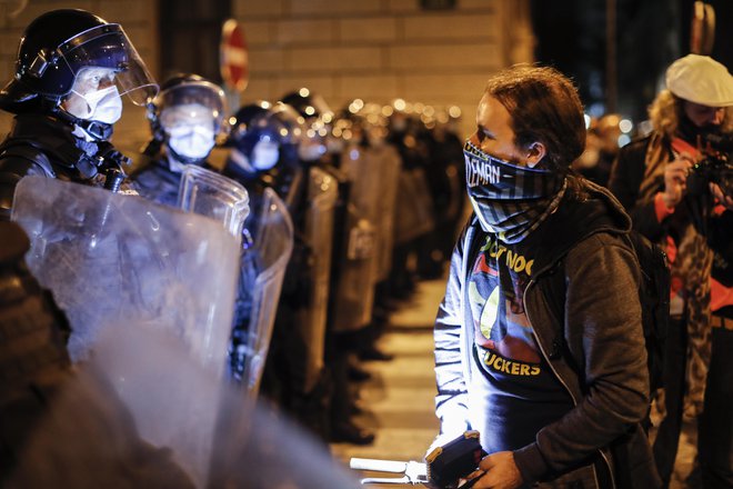 Protest na Tavčarjevi. FOTO: Uroš Hočevar/Delo