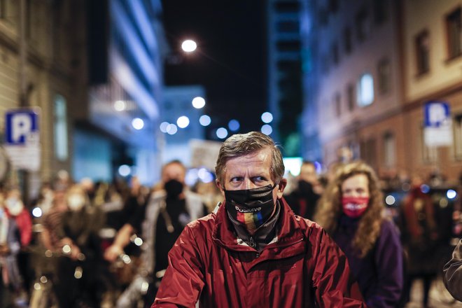 Protivladne kolesarske demonstracije. FOTO: Uroš Hočevar/Delo