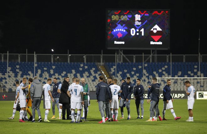 Vsaka zmaga šteje, slovenski nogometaši pred tekmo v Kišinjovu kotirajo pri sedmih osvojenih točkah na vrhu skupine C3 skupaj z Grčijo. FOTO: Florion Goga/Reuters