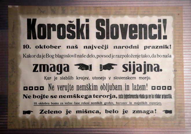 Z razstave ob 100. obletnici koroškega plebiscita v Libeličah. Foto Igor Mali/Slovenske novice