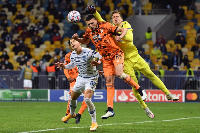 Wojciech Szczesny, Poljak v vratih Juventusa, je v Kijevu ostal nepremagan. FOTO: Sergej Supinskij/AFP