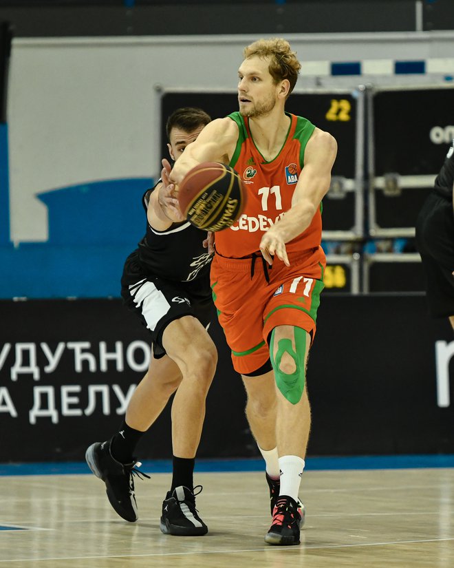 Jaka Blažič je zaman natresel domačim 24 točk. FOTO: Partizan NIS