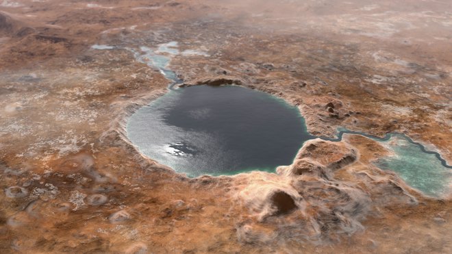 Krater Jezero. FOTO: Nasa