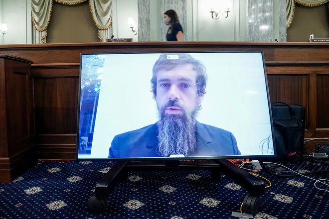 Twitterjev Jack Dorsey na zatožni klopi.&nbsp;Foto Pool Reuters