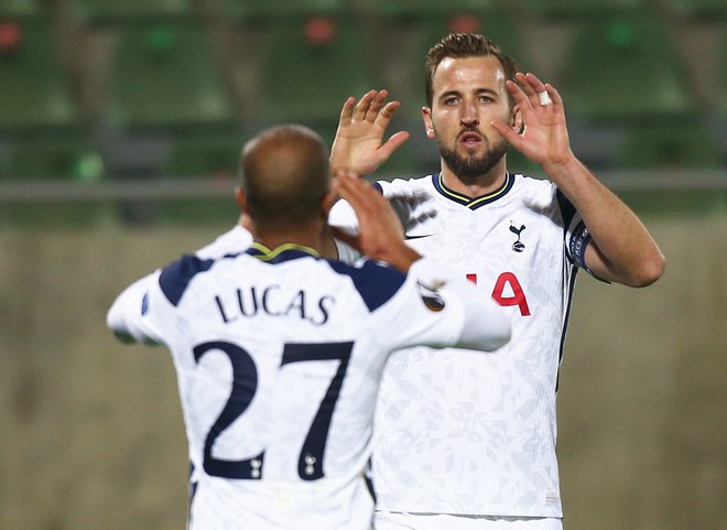 Tottenhamov kapetan Harry Kane je bil učinkovit tudi v evropski ligi v Bolgariji. FOTO: Stojan Nenov/Reuters