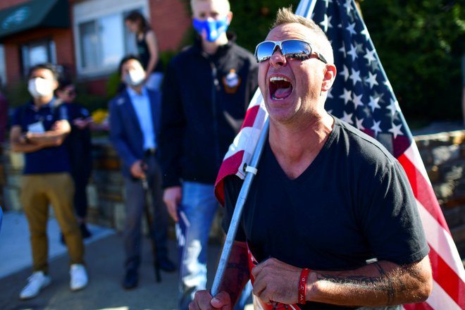 Veselje ob zmagi demokrata. FOTO: Mark Makela/Reuters