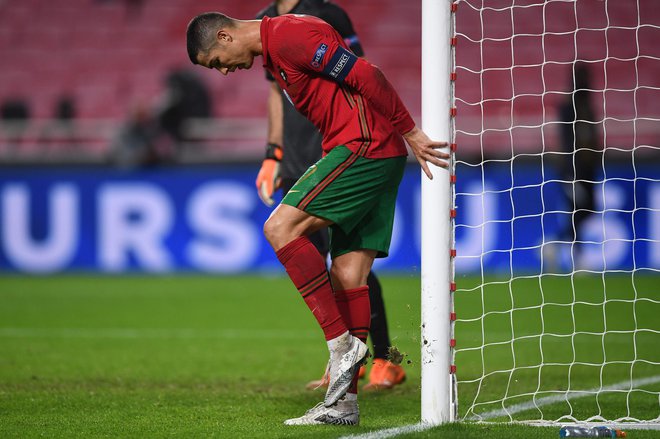 Cristiano Ronaldo ni zatresel francoske mreže, Portugalska je izgubila. FOTO: Patricia De Melo Moreira/AFP