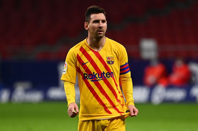 Lionel Messi je trenutno drugi na večni lestvici lige prvakov za Cristianom Ronaldom. FOTO: Gabriel Bouys/AFP