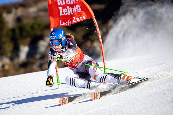 Petra Vlhova je dosegla tretjo zmago. FOTO: Johann Groder/AFP