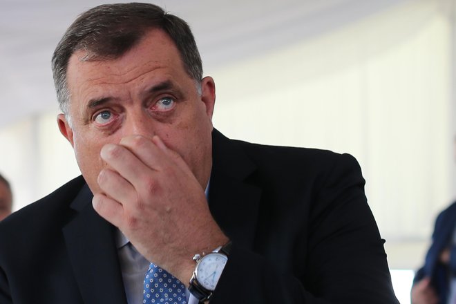 Na virtualnem forumu varnostnega sveta Združenih narodov je Milorad Dodik označil visokega predstavnika ZN v BiH Valentina Inzka za pošast, ki sovraži Srbe. FOTO: Tomi Lombar/Delo