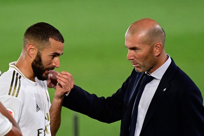 Zinedine Zidane ima glavnega napadalca v rojaku, veteranu Karimu Benzemaju. FOTO: Javier Soriano/AFP