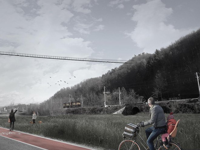Za projektno dokumentacijo za gradbeno dovoljenje za viseči most je občina s podjetjem Ponting sklenila pogodbo v višini 219.600 evrov. FOTO: arhiv MOC