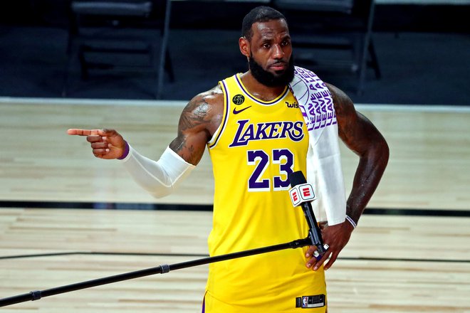 LeBron James je podaljšal zvestobo Lakersom do leta 2023. FOTO: Kim Klement/USA Today Sports