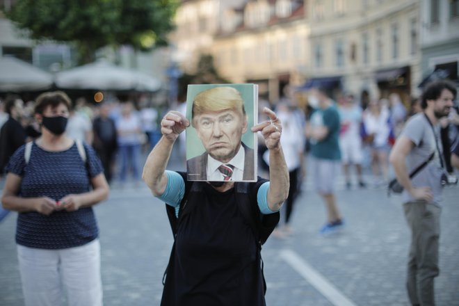 V Sloveniji svojega Donalda Trumpa nismo izvolili. FOTO: Uroš Hočevar/Delo