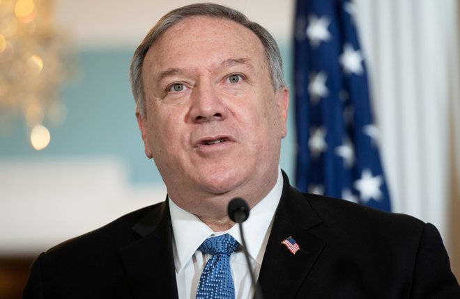 Ameriški državni sekretar Mike Pompeo za večje sodelovanje s Slovenijo. Foto Pool Reuters