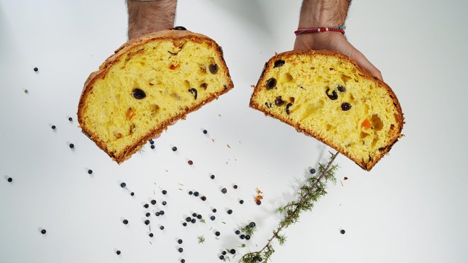 Tomaž in paneton iz tradicionalne pekarne v Torinu. Foto Nebojša Babić