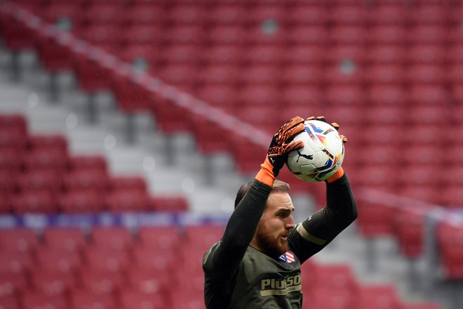 Jan Oblak znova ni dovilil gola v mreži Atletica. FOTO: Oscar Del Pozo/AFP