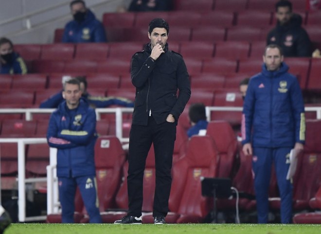 Mikel Arteta mora rezultatsko krivuljo hitro obrniti navzgor. FOTO: Toby Melville/Reuters