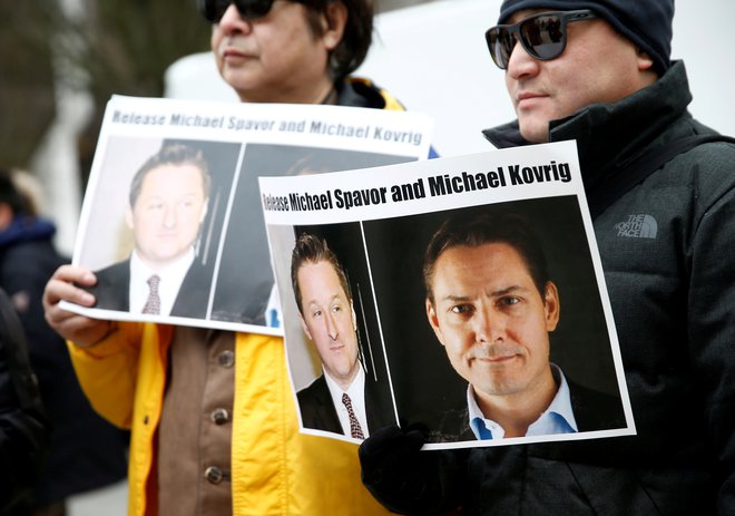 Pozivi k izpustitvi Michaela Kovriga in Michaela Spavorja<br />
FOTO: Lindsey Wasson/Reuters