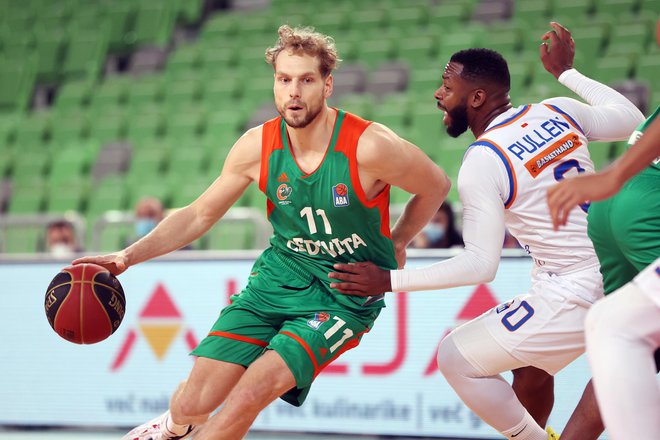 Jaka Blažič se je izkazal na tekmi proti Megi. FOTO: Aleš Fevžer/Cedevita Olimpija