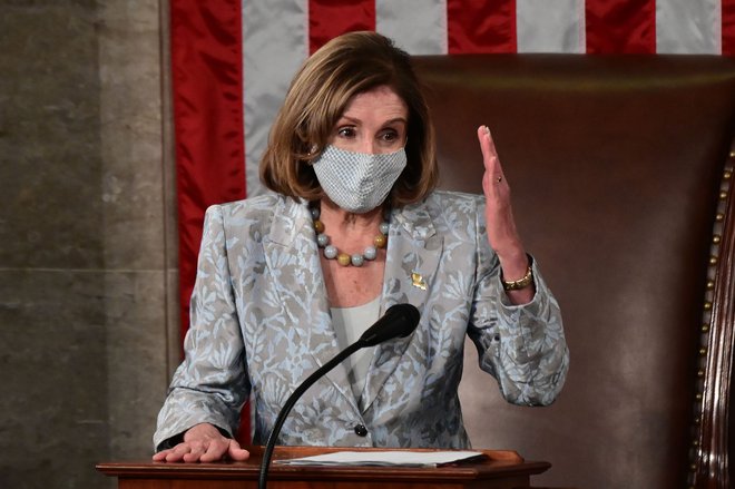 Kalifornijska demokratka Nancy Pelosi je dobila še en mandat za vodenje predstavniškega doma ameriškega kongresa. FOTO: Erin Scott/Afp