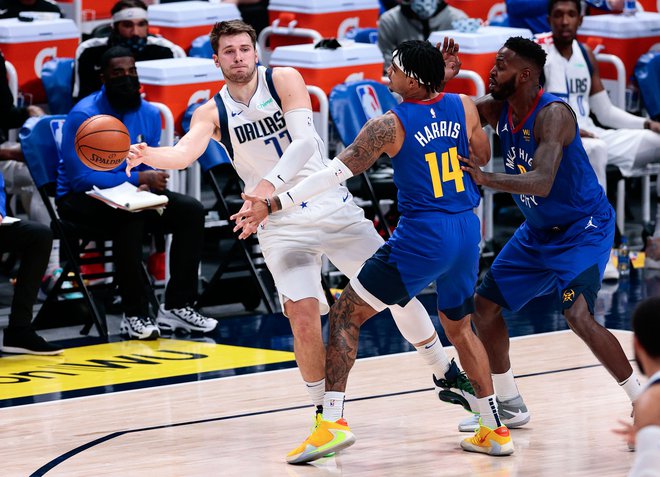 Luka Dončić je imel največ zaslug za zmago v Denverju. FOTO: Isaiah J. Downing/Usa Today Sports