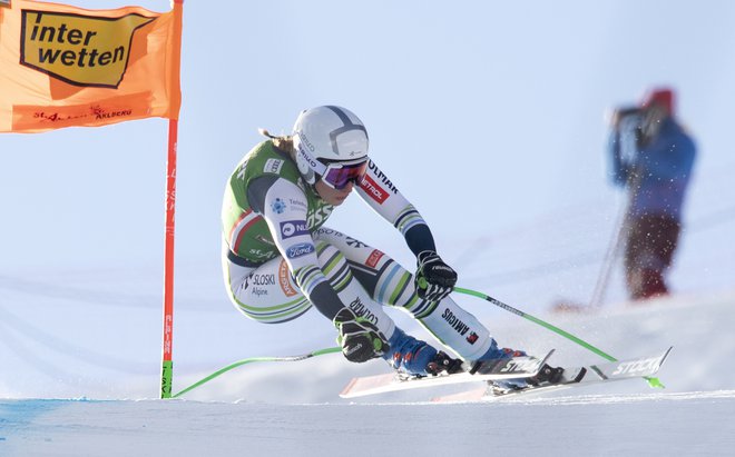 Ilka Štuhec je bila zelo dobra na drugem treningu. FOTO: Joe Klamar/AFP