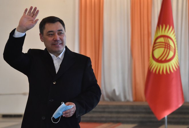 Sadir Žaparov je dobil največ glasov na današnjih predsednikih volitvah. FOTO:&nbsp;Vyacheslav Oseledko/AFP