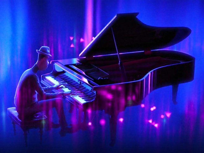 Joejevo igranje je veristična animirana replika dolgih prstov pianista Jona Batista, ki drsijo po klavirskih tipkah. Foto Pixar Animation Studios